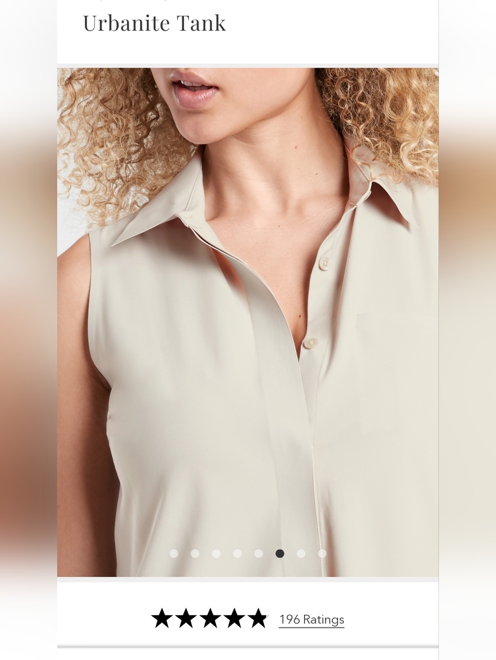 Athleta Urbanite Top Size Small Beige / Stone - Picture 2 of 9